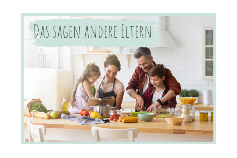 Familie in der Küche. Das sagen andere Eltern